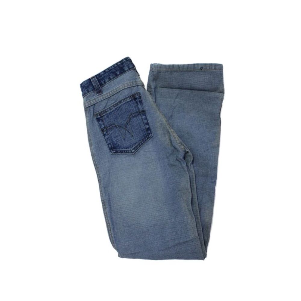 S.I.X. Jeans Womens Cotton Paneled Detail Cuffed Ankle Jeans Blue Size 40